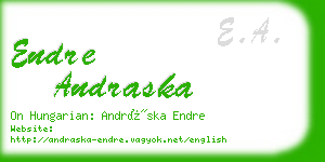 endre andraska business card